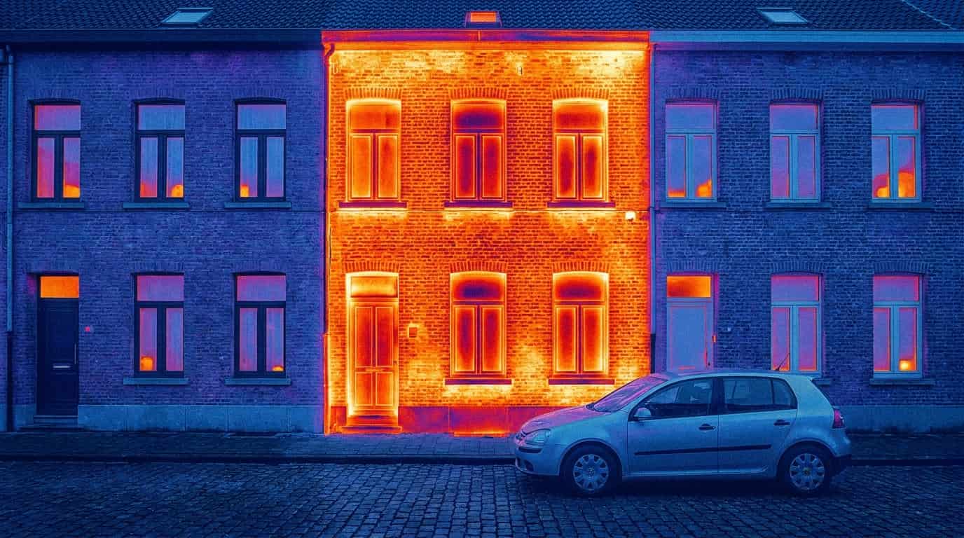 Maison sur infrarouge.